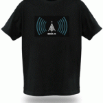 A T-Shirt with a glowing Wi-Fi signal strength display