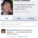 Facebook launches new touch site