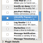 How to disable Popup Bubble notifications in Pidgin messenger?