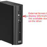 WD adds screens on external HDD to display available storage space