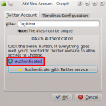 How To Use Twitter OAuth Authentication In Choqok