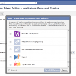 How To Disable All Applications From Your Facebook Account At Once?