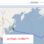Google Maps Suggest You To Take A Kayak From USA To Japan!