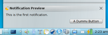 And the KDE Notification