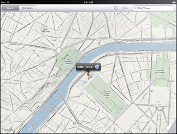 Terrain View in Google Maps app for Apple iPad