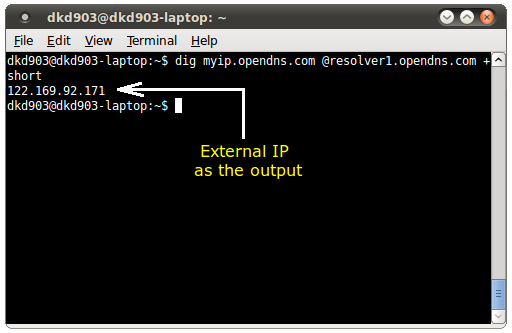 Linux Tip Find Your Outgoing Or External IP Address From Command Line