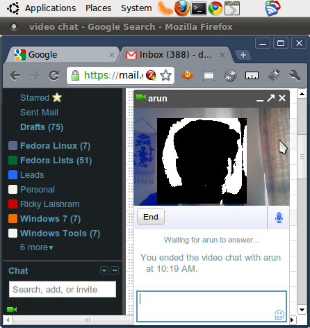 GMail Videochat in side Linux (Ubuntu 10.04)