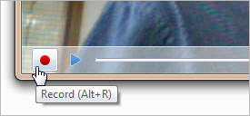 Windows Live Messenger: Record button