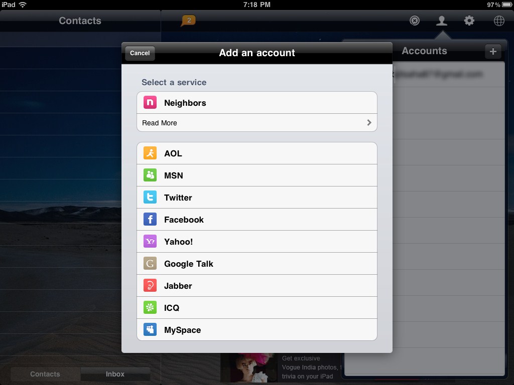 IM+ Messenger for iPad for GTalk Google