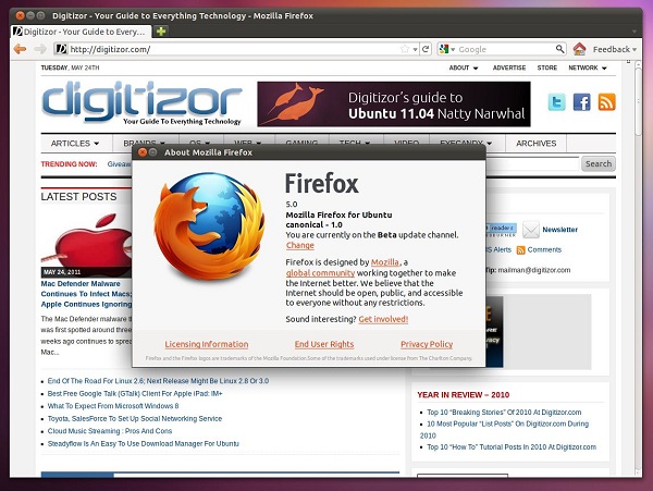 Очистить кэш firefox ubuntu