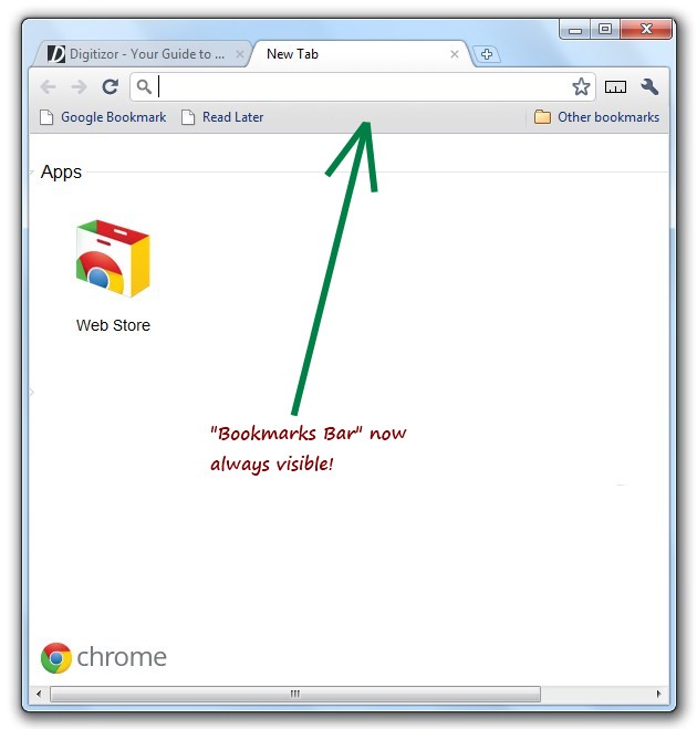 add a bookmark tool bar to chrome for mac