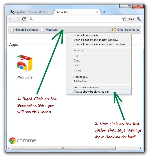 what is google chrome bookmarks