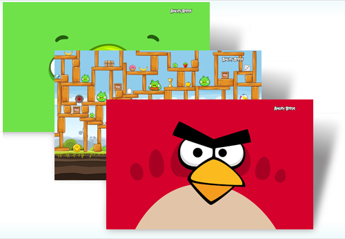 Theme for Windows 7 based on Angry Birds game