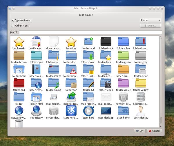 New icons in KDE Plasma