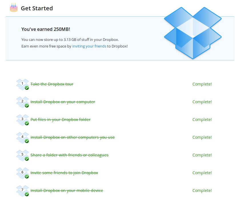Getting started with Dropbox