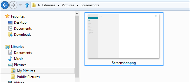 Win Key + Print Screen: Windows 8 Screenshot Shortcut