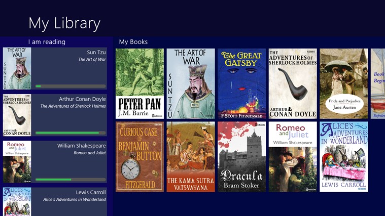 Book Bazaar Reader Windows 8 e-book reader