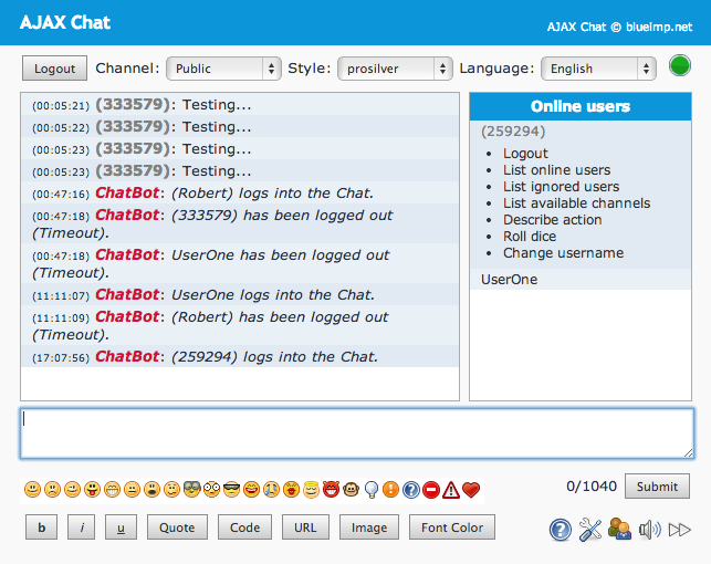 Php online chat Simple PHP